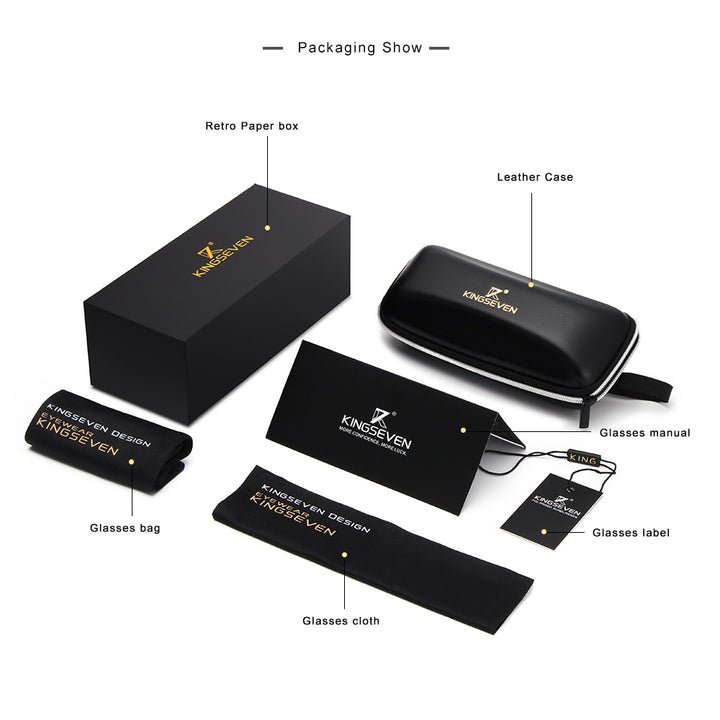 Kingseven Women's Sunglasses Luxury Gradient Polarized Lens Round N-7018 Sunglasses KingSeven