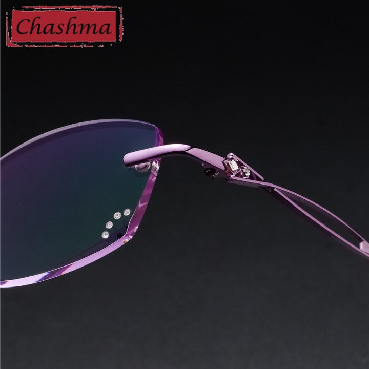 Chashma Women's Rimless Oval Titanium Eyeglasses 2314 Rimless Chashma