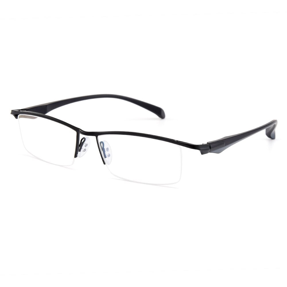 Gmei Men's Eyeglasses Semi Rim Titanium Alloy Square Y8011 Semi Rim Gmei Optical