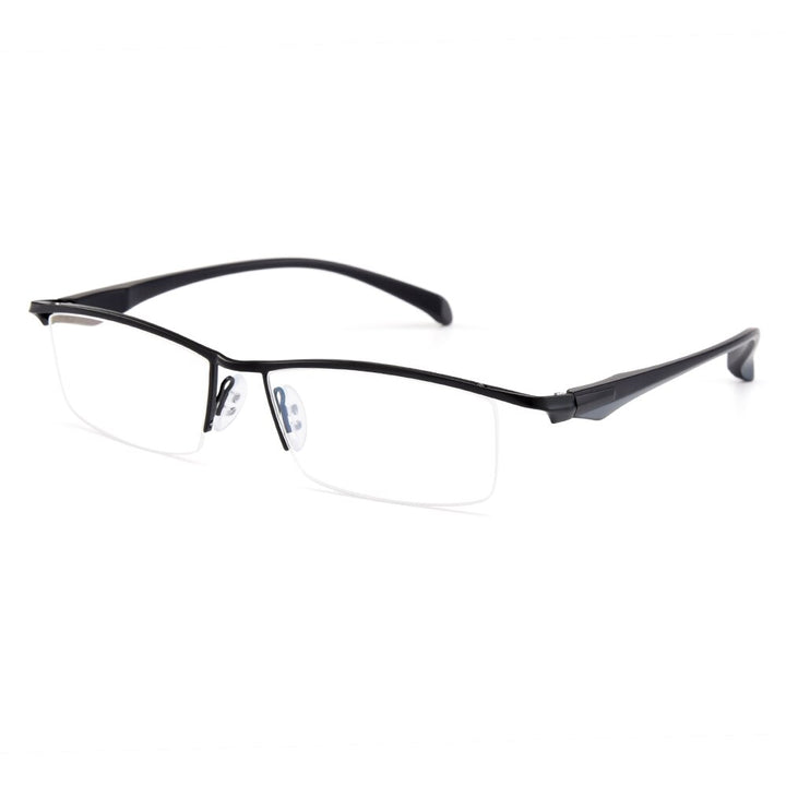 Gmei Men's Eyeglasses Semi Rim Titanium Alloy Square Y8011 Semi Rim Gmei Optical