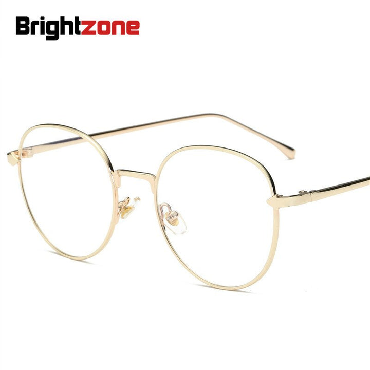Brightzone Unisex Full Rim Round Aluminum Eyeglasses 26g Full Rim Brightzone