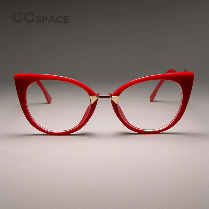 CCspace Women's Full Rim Cat Eye Acetate Frame Eyeglasses 45045 Full Rim CCspace