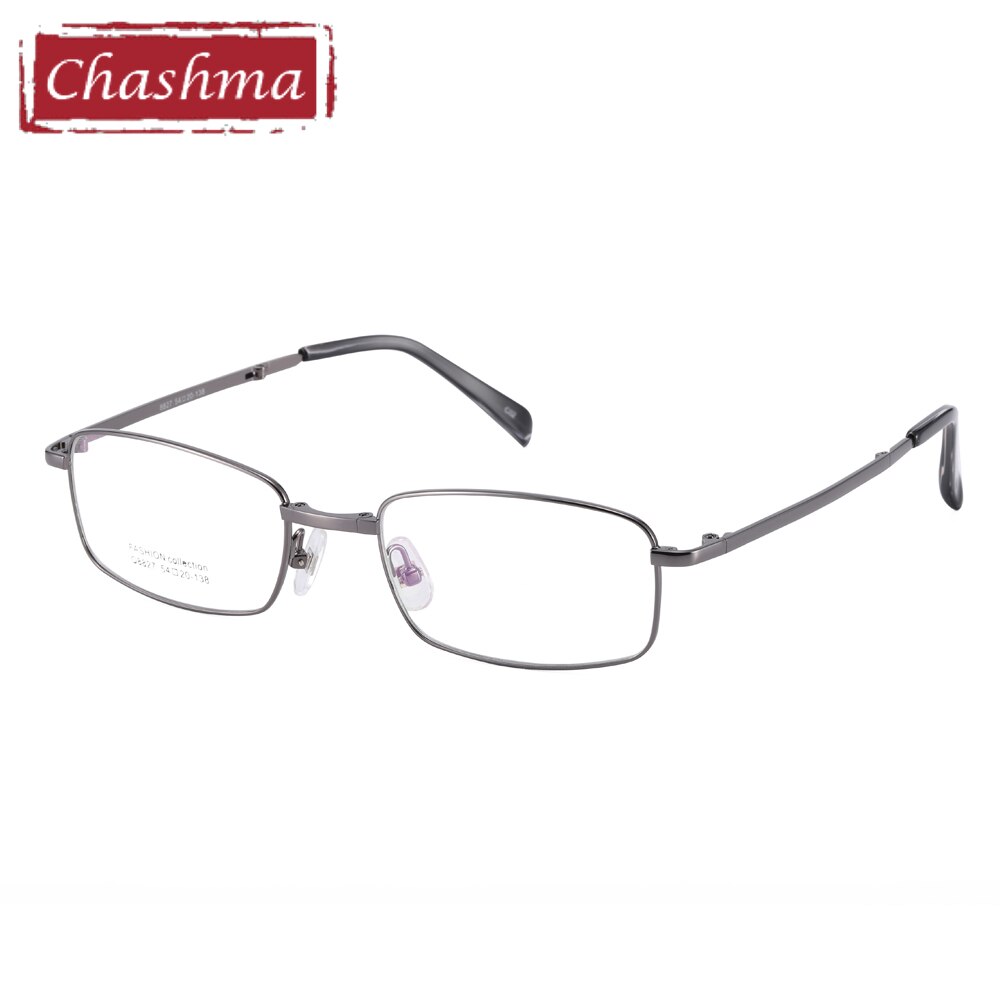 Chashma Ottica Unisex Full Rim Square Foldable Stainless Steel Alloy Eyeglasses 8827 Full Rim Chashma Ottica Gray