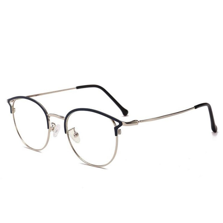 Hotochki Full Rim Cat Eye Alloy Frame Eyeglasses 9029 Full Rim Hotochki black silver