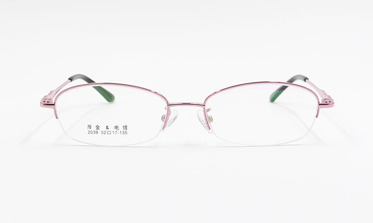 Women's Alloy Frame Semi Rim Eyeglasses 2039 Semi Rim Bclear