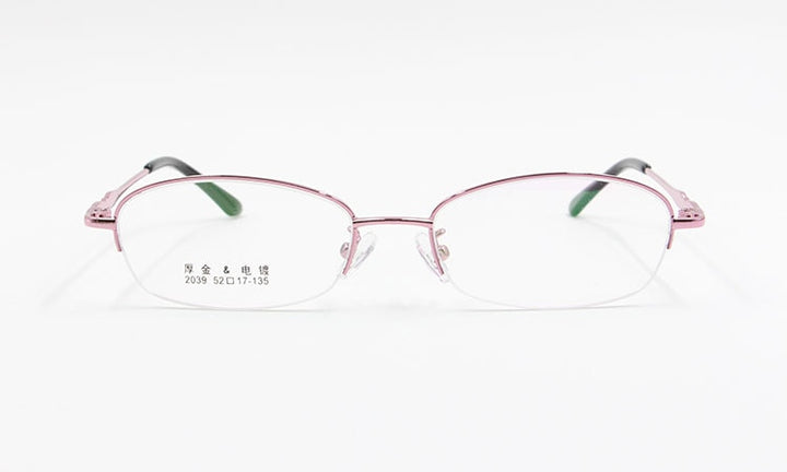 Women's Alloy Frame Semi Rim Eyeglasses 2039 Semi Rim Bclear