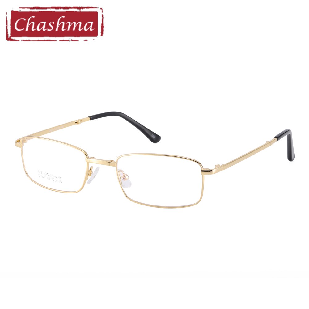 Chashma Ottica Unisex Full Rim Square Foldable Stainless Steel Alloy Eyeglasses 8827 Full Rim Chashma Ottica Gold