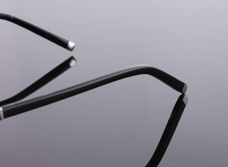 Reven Jate 58003 Pure Titanium Rimless Diamond Cutting Man Glasses Frame Eyeglasses (Gray) Rimless Reven Jate