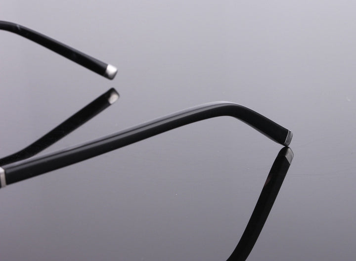 Reven Jate 58003 Pure Titanium Rimless Diamond Cutting Man Glasses Frame Eyeglasses (Gray) Rimless Reven Jate