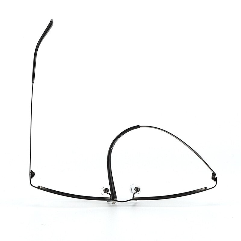Men's Titanium Alloy Square Semi Rim Eyeglasses Sc2539 Semi Rim Bclear