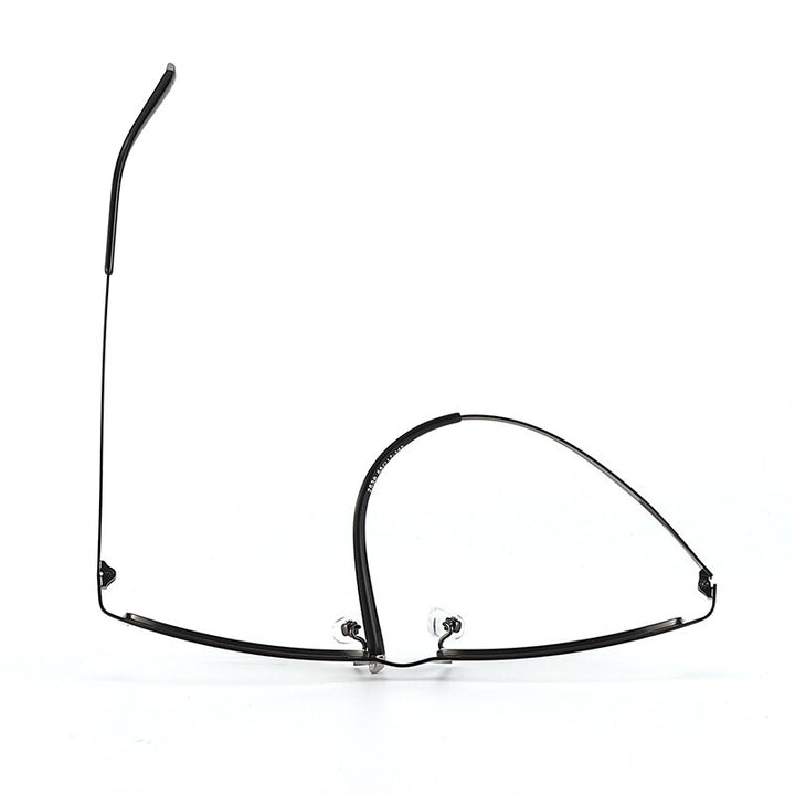 Men's Titanium Alloy Square Semi Rim Eyeglasses Sc2539 Semi Rim Bclear