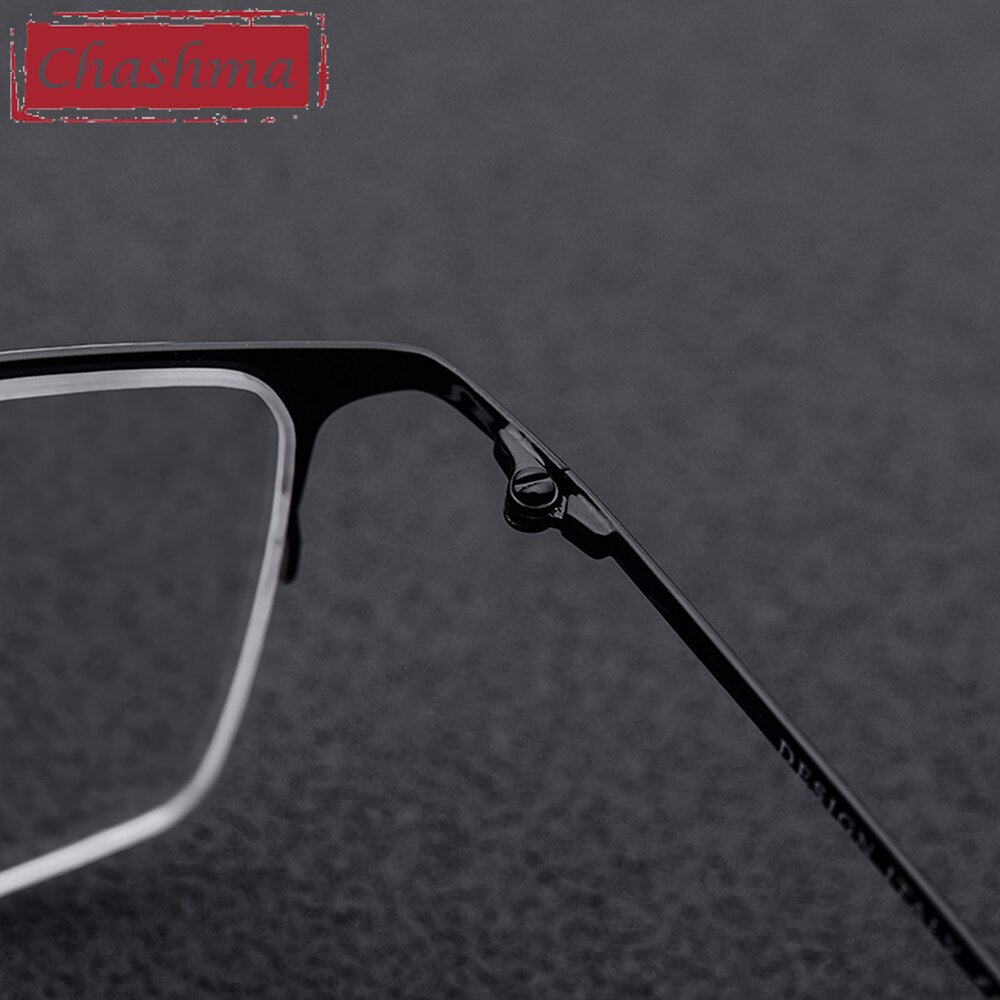Chashma Men's Semi Rim Square Titanium Eyeglasses 2611 Semi Rim Chashma