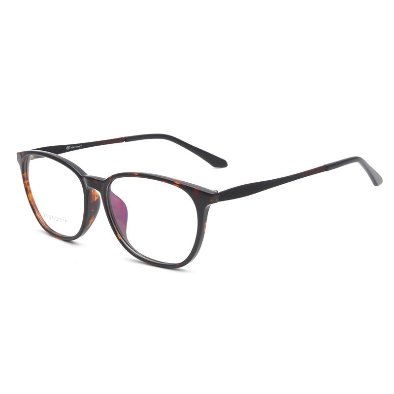 Reven Jate Unisex Full Rim Square Acetate Eyeglasses S1016 Full Rim Reven Jate Amber