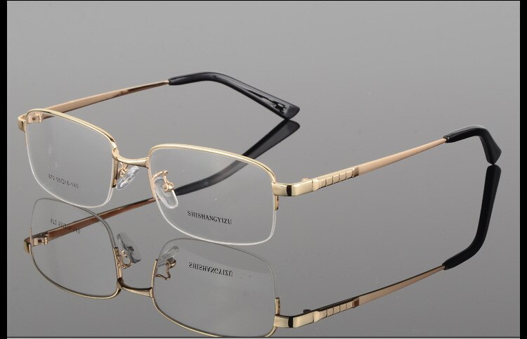 Bclear Men's Semi Rim Alloy Square Eyeglasses 872 Semi Rim Bclear