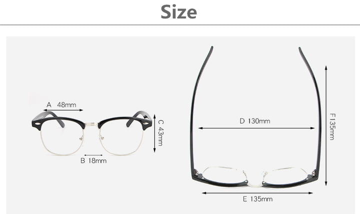 Hdcrafter Unisex Full Rim Round Acetate Frame Eyeglasses L8056 Full Rim Hdcrafter Eyeglasses