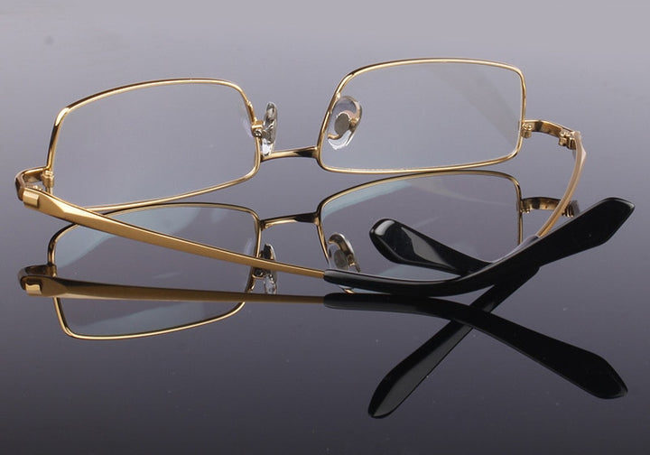 Hotochki Men's Full Rim Rectangular Titanium Frame Eyeglasses 2256 Full Rim Hotochki