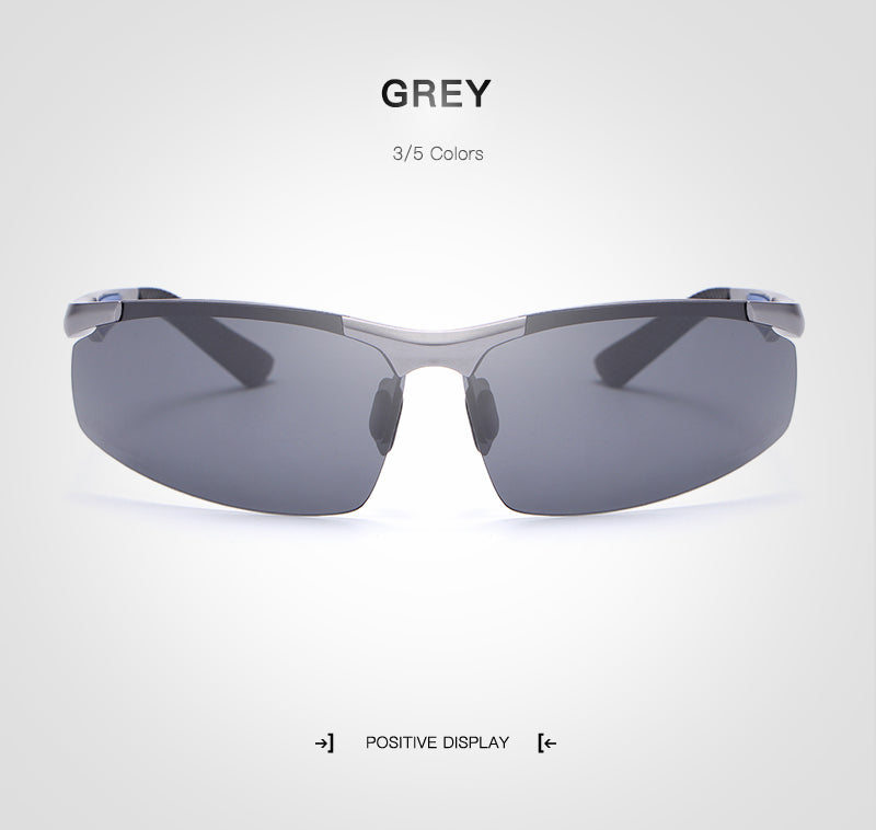 Hdcrafter Men's Rimless Aluminum Magnesium Rectangle Frame Polarized Sunglasses E300 Sunglasses HdCrafter Sunglasses