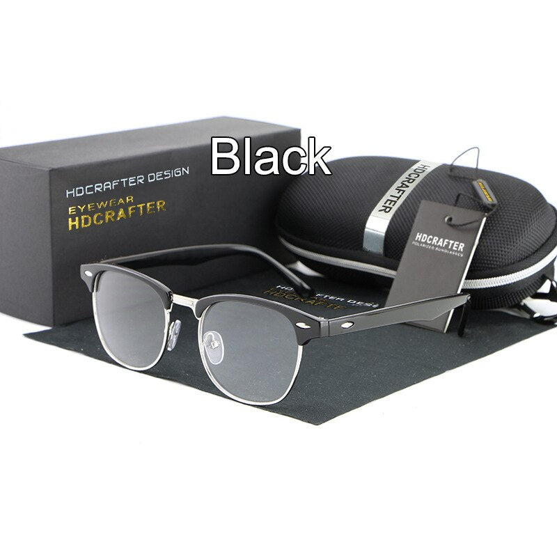 Hdcrafter Unisex Full Rim Round Acetate Frame Eyeglasses L8056 Full Rim Hdcrafter Eyeglasses black