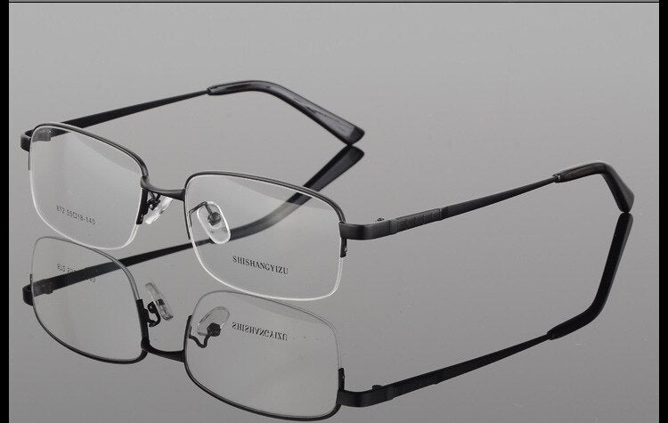 Bclear Men's Semi Rim Alloy Square Eyeglasses 872 Semi Rim Bclear