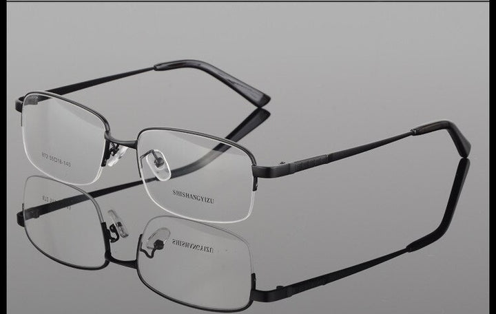 Bclear Men's Semi Rim Alloy Square Eyeglasses 872 Semi Rim Bclear