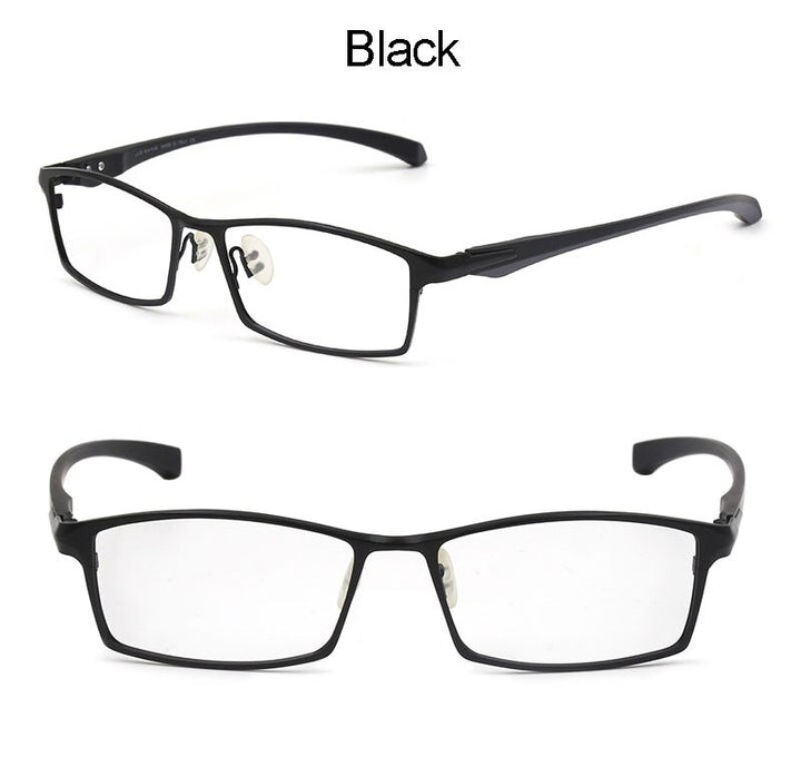 Hotochki Men's Full Rim IP Electronic Plated Alloy Metal Frame Eyeglasses Full Rim Hotochki