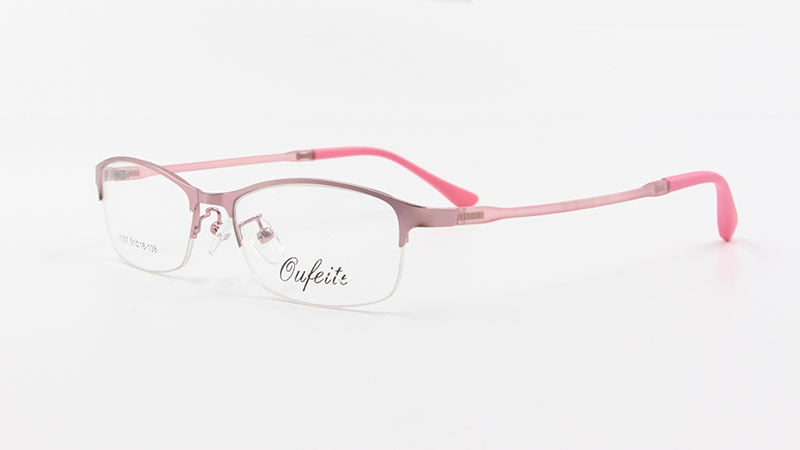 Women's Half Rim Alloy Frame Eyeglasses N7057 Semi Rim Bclear