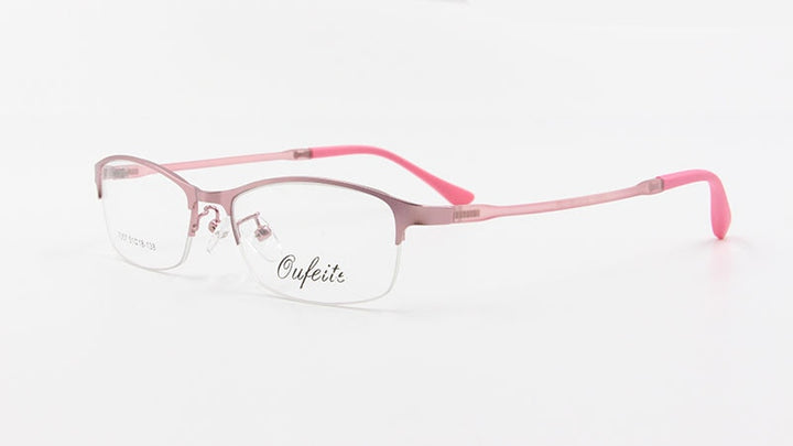 Women's Half Rim Alloy Frame Eyeglasses N7057 Semi Rim Bclear
