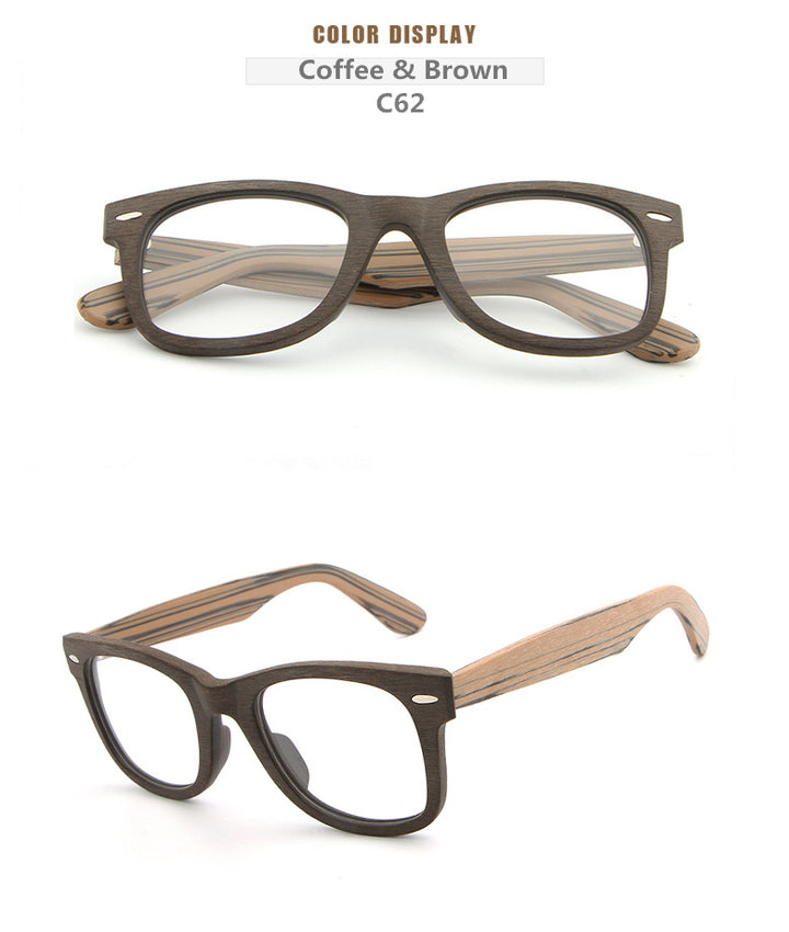 Hdcrafter Unisex Full Rim Square Round Wood Frame Eyeglasses Lhb031 Full Rim Hdcrafter Eyeglasses