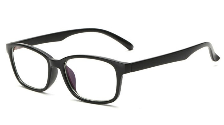 Brightzone Unisex Semi Rim Square Tr 90 Titanium Gaming Eyeglasses 5020 Semi Rim Brightzone MatteBlack Clear
