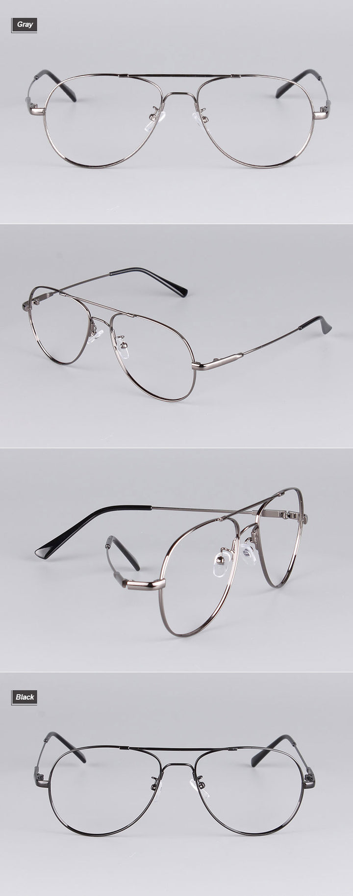 Reven Jate Unisex Full Rim Double Bridge Oval Alloy Titanium Eyeglasses 3028 Full Rim Reven Jate