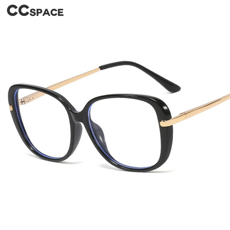 CCspace Unisex Full Rim Cat Eye Tr 90 Titanium Frame Eyeglasses 45836 Full Rim CCspace