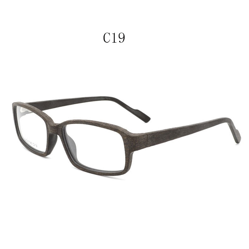 Hdcrafter Unisex Full Rim Eyeglasses Wood Rectangular Ta25596 Full Rim Hdcrafter Eyeglasses Coffee C19