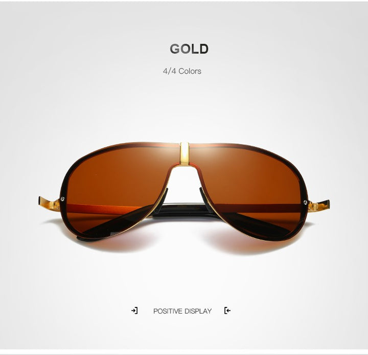 Hdcrafter Men's Full Rim Rectangle Oval Alloy Frame Polarized Sunglasses Sunglasses HdCrafter Sunglasses