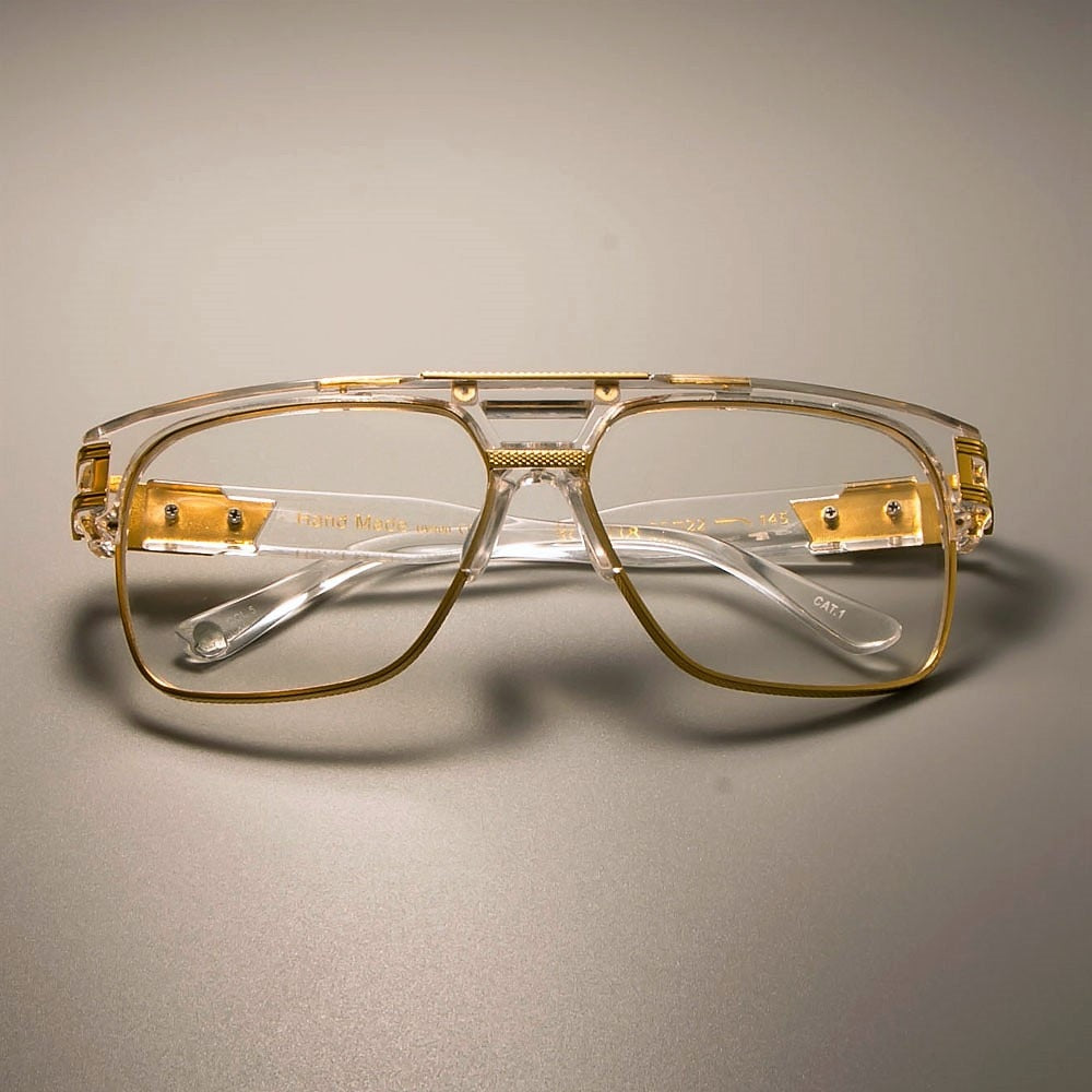CCspace Unisex Full Rim Square Double Bridge Alloy Frame Eyeglasses Su108 Full Rim CCspace