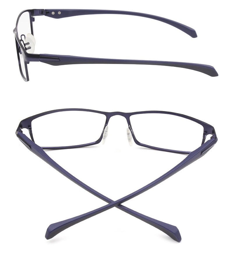 Hotochki Men's Full Rim IP Electronic Plated Alloy Metal Frame Eyeglasses Full Rim Hotochki