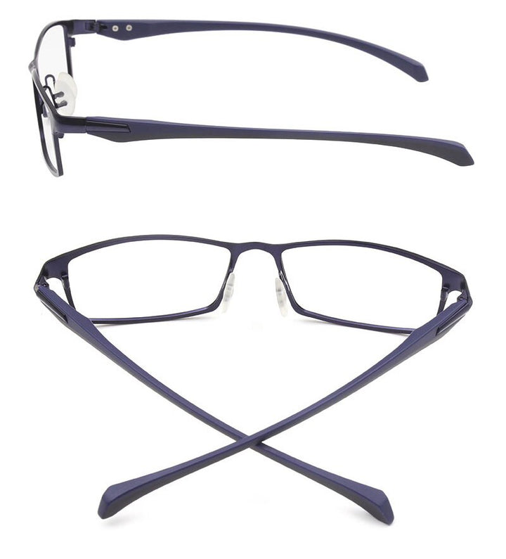 Hotochki Men's Full Rim IP Electronic Plated Alloy Metal Frame Eyeglasses Full Rim Hotochki