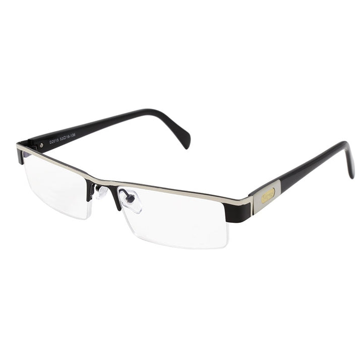 Hotochki Men's Semi Rim Stainless Steel Alloy Frame Reading Glasses D2015 Reading Glasses Hotochki