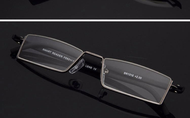 Reven Jate Unisex Semi Rim Rectangle Alloy Reading Glasses R131 Reading Glasses Reven Jate