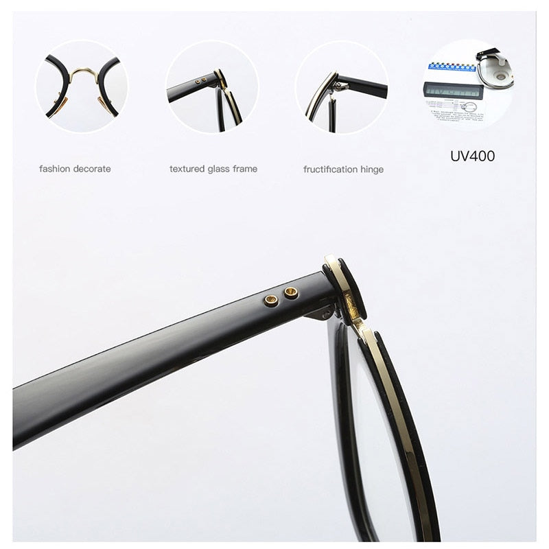 Hotony Women's Full Rim Round Cat Eye Acetate Frame Eyeglasses 97551 Full Rim Hotony