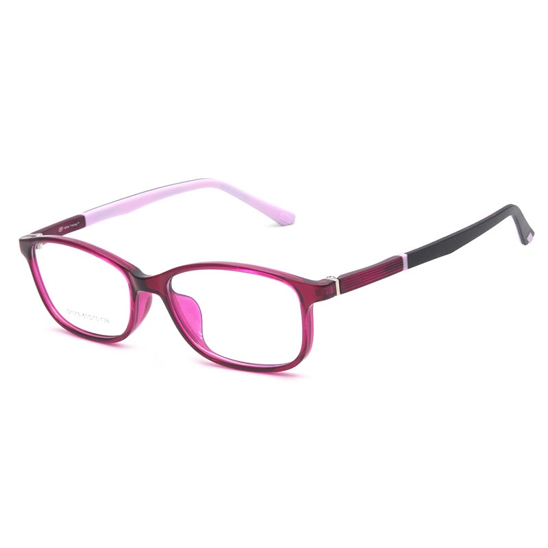 Reven Jate Unisex Full Rim Square Acetate Eyeglasses S1015 Full Rim Reven Jate purple