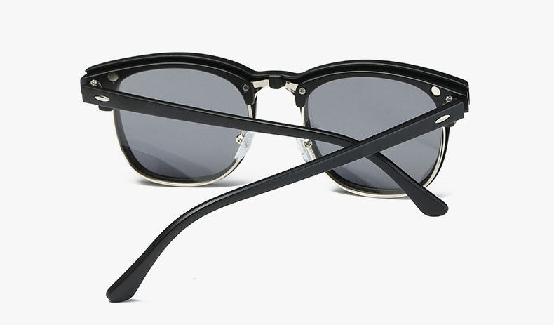 Reven Jate Men's Full Rim Square Polycarbonate Eyeglasses Clip On Polarized Sunglasses 2218 With Clip Ons Reven Jate