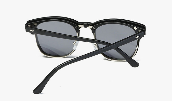 Reven Jate Men's Full Rim Square Polycarbonate Eyeglasses Clip On Polarized Sunglasses 2218 With Clip Ons Reven Jate