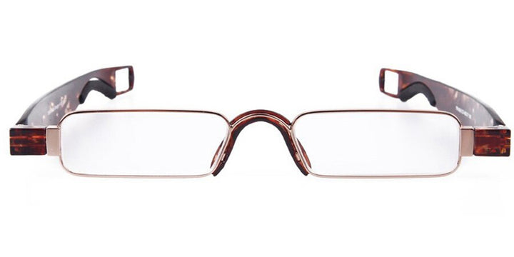 Brightzone Unisex Semi Rim Acetate Alloy Reading Glasses 360f Reading Glasses Brightzone +100 C3