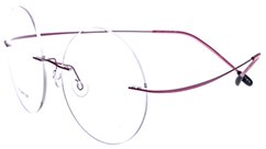 Chashma Ottica Unisex Rimless Round Titanium Eyeglasses 9613 Rimless Chashma Ottica purple