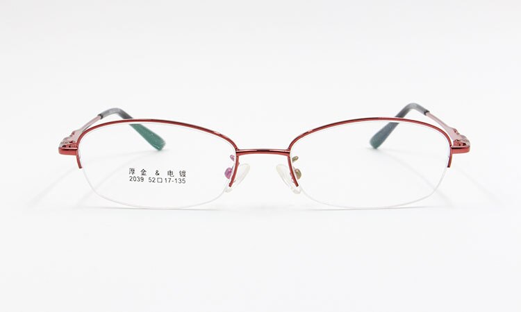 Women's Alloy Frame Semi Rim Eyeglasses 2039 Semi Rim Bclear