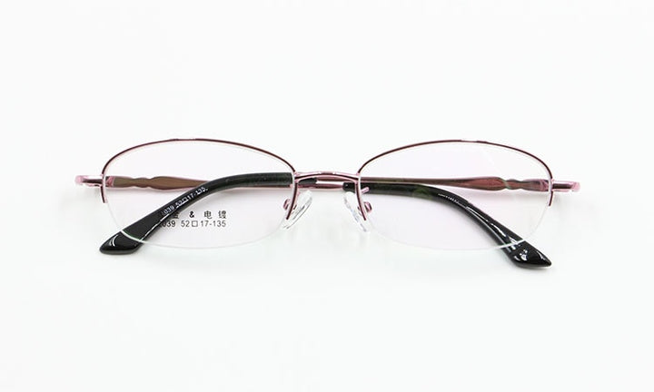 Women's Alloy Frame Semi Rim Eyeglasses 2039 Semi Rim Bclear