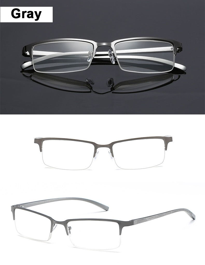 Hotochki Unisex Semi Rim Alloy Frame Non Spherical Lens Reading Glasses Xm073 Reading Glasses Hotochki