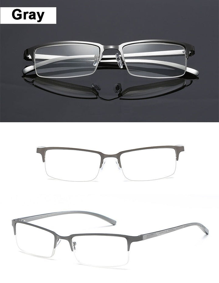Hotochki Unisex Semi Rim Alloy Frame Non Spherical Lens Reading Glasses Xm073 Reading Glasses Hotochki