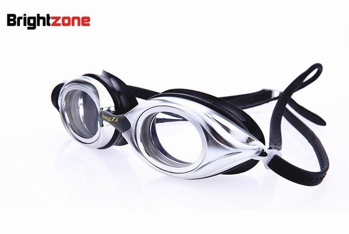 Brightzone Unisex Polycarbonate Swimming Goggles Myopia Hyperopia Ps001 Full Rim Brightzone Silver