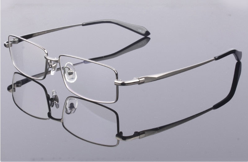 Hotony Men's Full Rim Square Titanium Alloy Frame Eyeglasses L9867 Full Rim Hotony